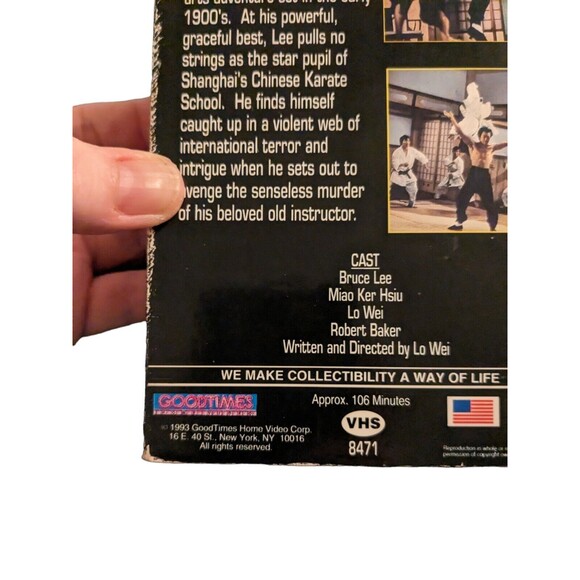 The Chinese Connection, & Fists of Fury (VHS, 1993), Both Starring Bruce Lee - Picture 9 of 10